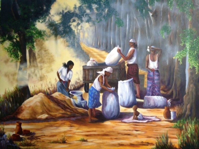 Art in the Making - AFTER THE RICE HARVEST - Sri Lanka, 
